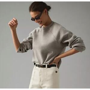 Citizens of Humanity Gray Lynn Button Sleeve Sweatshirt (M)